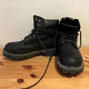 All black Timberland Boots